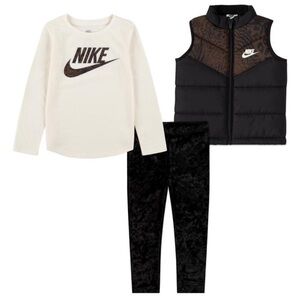 Baby Girl Hot Toddler Animal NIKE Velour Two Piece Legging Set 3T Black Sweats